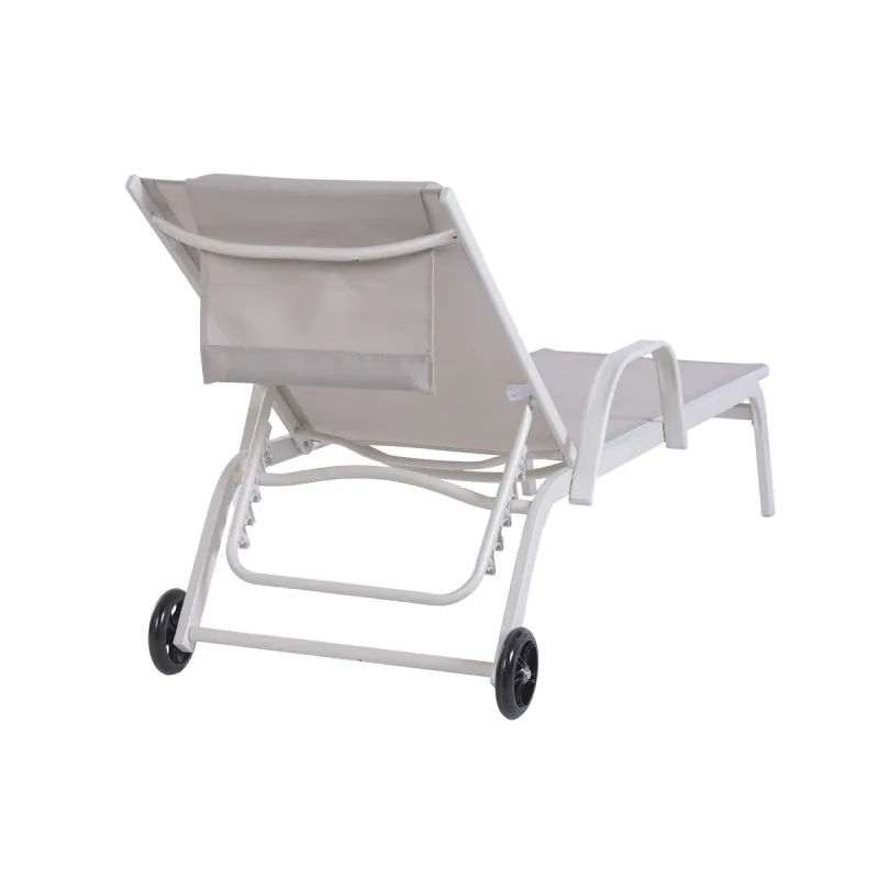 Sun-lounger Home ESPRIT Cream 199 X 63 X 101 CM