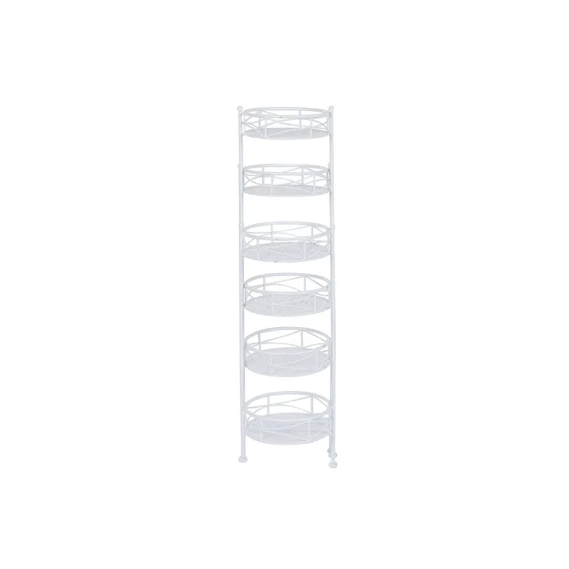 Planter Home ESPRIT White Iron 23 x 23 x 102 cm