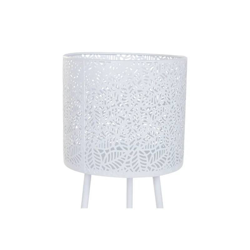 Set of Planters Home ESPRIT White Iron 23 x 23 x 66 cm