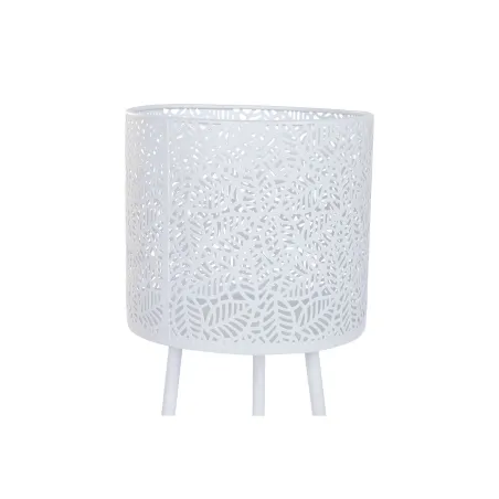 Set of Planters Home ESPRIT White Iron 23 x 23 x 66 cm