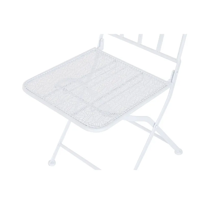 Table set with 2 chairs Home ESPRIT White 60 x 60 x 70 cm