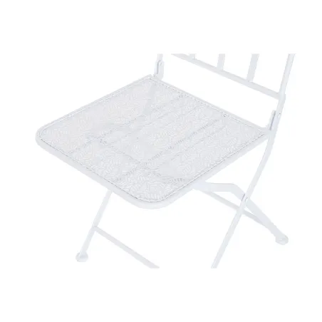 Table set with 2 chairs Home ESPRIT White 60 x 60 x 70 cm