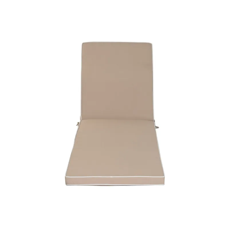 Cushion for lounger Home ESPRIT White Beige Garden 190 x 60 x 5 cm