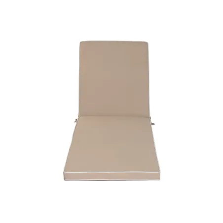 Cushion for lounger Home ESPRIT White Beige Garden 190 x 60 x 5 cm