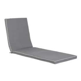 Cushion for lounger Home ESPRIT White Light grey Garden 190 x 60 x 5 cm