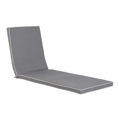 Cushion for lounger Home ESPRIT White Light grey Garden 190 x 60 x 5 cm