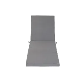 Cushion for lounger Home ESPRIT White Light grey Garden 190 x 60 x 5 cm