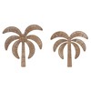 Wall Decoration Home ESPRIT Natural Mediterranean Palm tree (2 Units)