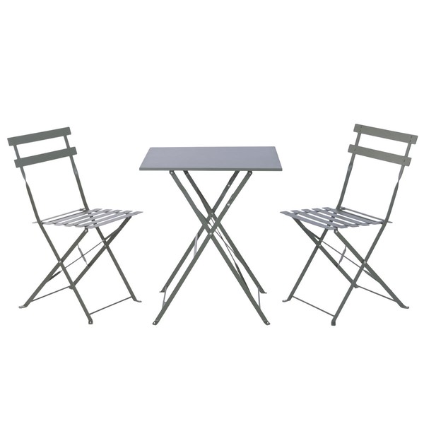 Table set with 2 chairs Home ESPRIT Green 60 x 60 x 71 cm