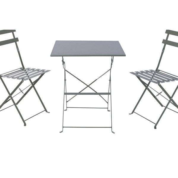 Table set with 2 chairs Home ESPRIT Green 60 x 60 x 71 cm