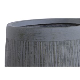 Set of Planters Home ESPRIT Dark grey Fibre Magnesium 50 x 50 x 54 cm (4 Units)