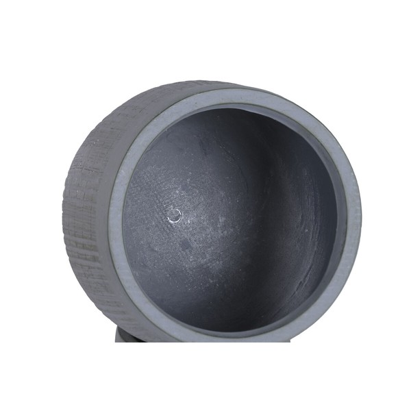 Set of Planters Home ESPRIT Dark grey Fibre Magnesium 50 x 50 x 54 cm (4 Units)