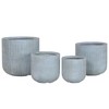 Set of Planters Home ESPRIT Turquoise Fibre Magnesium 44 x 44 x 43 cm (4 Units)