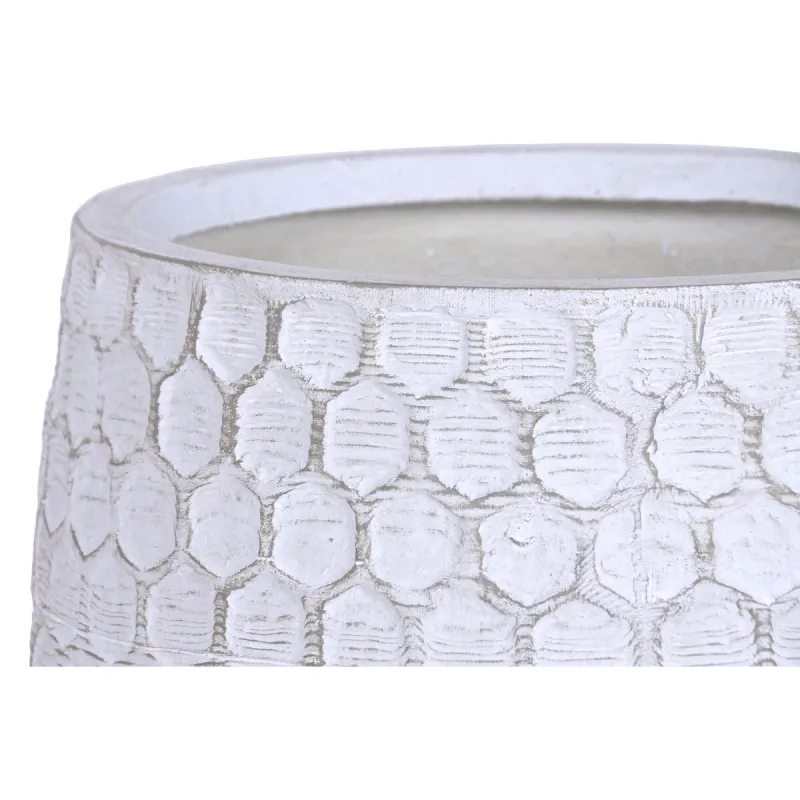 Set of Planters Home ESPRIT Grey Fibre Magnesium 50 x 50 x 54 cm (4 Units)