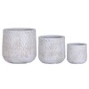 Set of Planters Home ESPRIT Brown Grey Fibre Magnesium 51 x 51 x 51 cm (3 Pieces)