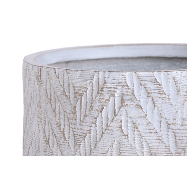 Set of Planters Home ESPRIT Brown Grey Fibre Magnesium 51 x 51 x 51 cm (3 Pieces)