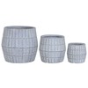 Set of Planters Home ESPRIT Grey Fibre Magnesium 50 x 50 x 50 cm (3 Pieces)