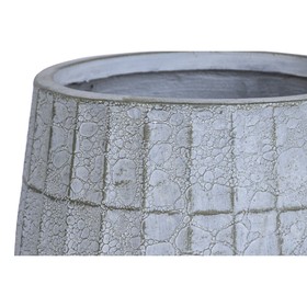 Set of Planters Home ESPRIT Grey Fibre Magnesium 50 x 50 x 50 cm (3 Pieces)