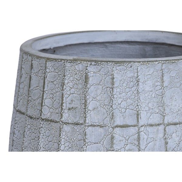 Set of Planters Home ESPRIT Grey Fibre Magnesium 50 x 50 x 50 cm (3 Pieces)