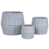 Set of Planters Home ESPRIT Grey Fibre Magnesium 50 x 50 x 50 cm (3 Pieces)