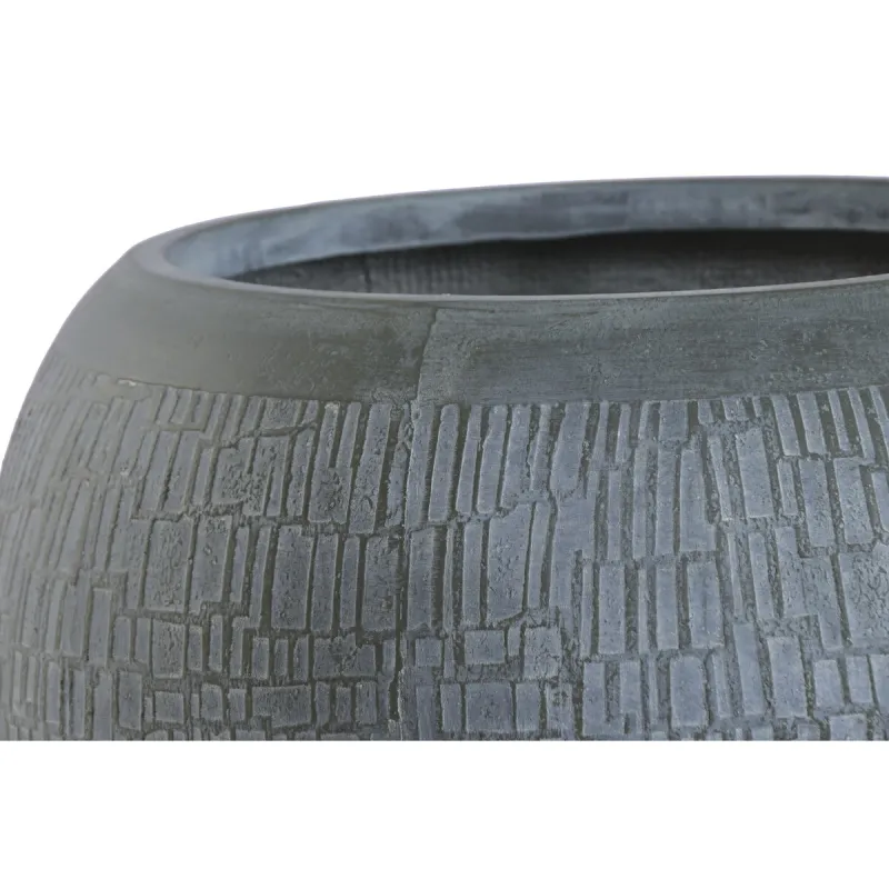 Set of Planters Home ESPRIT Turquoise Fibre Magnesium 55 x 55 x 38 cm (2 Pieces)