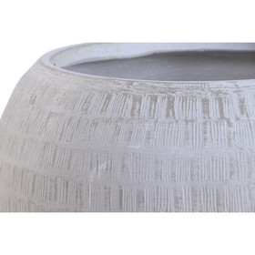 Set of Planters Home ESPRIT Beige Fibre Magnesium 55 x 55 x 38 cm (2 Pieces)