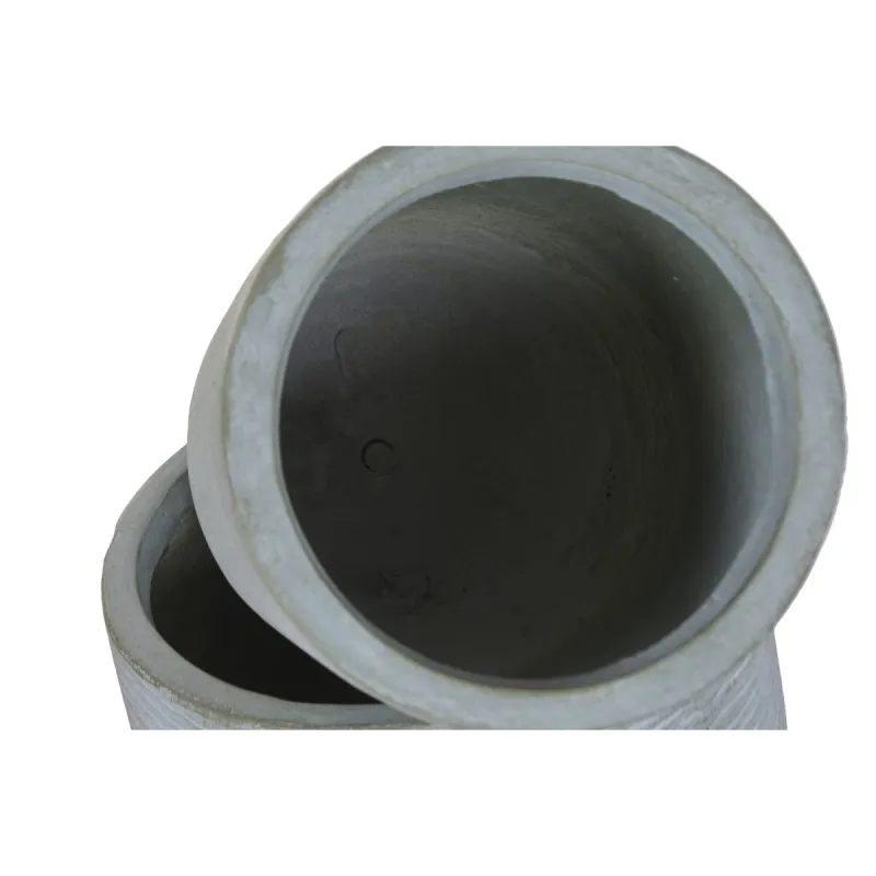 Set of Planters Home ESPRIT Grey Fibre Magnesium 33 x 33 x 62 cm (2 Pieces)