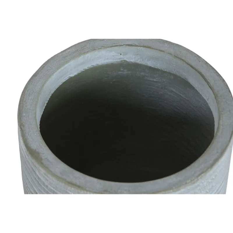 Set of Planters Home ESPRIT Grey Fibre Magnesium 33 x 33 x 62 cm (2 Pieces)