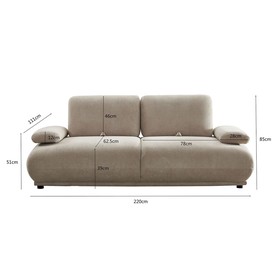 Sofa Home ESPRIT Beige Urban 220 x 111 x 85 cm