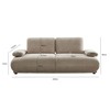 Sofa Home ESPRIT Beige Urban 220 x 111 x 85 cm