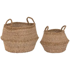 Basket set Home ESPRIT Natural Jute Seagrass (2 Pieces)