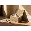 Laundry basket Home ESPRIT White Natural Wood Water hyacinth Tropical 60 X 38 X 30 CM (2 Units)
