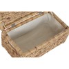 Laundry basket Home ESPRIT White Natural Wood Water hyacinth Tropical 60 X 38 X 30 CM (2 Units)