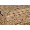 Laundry basket Home ESPRIT White Natural Wood Water hyacinth Tropical 60 X 38 X 30 CM (2 Units)