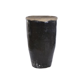 Vase Home ESPRIT Black Clay Oriental 58 X 58 X 95 CM
