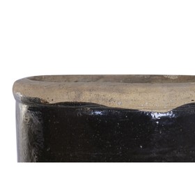 Vase Home ESPRIT Black Clay Oriental 58 X 58 X 95 CM