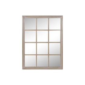 Wall mirror Home ESPRIT Natural Window 90 x 3,5 x 120 cm