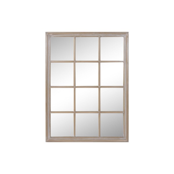 Wall mirror Home ESPRIT Natural Window 90 x 3,5 x 120 cm