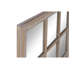 Wall mirror Home ESPRIT Natural Window 90 x 3,5 x 120 cm