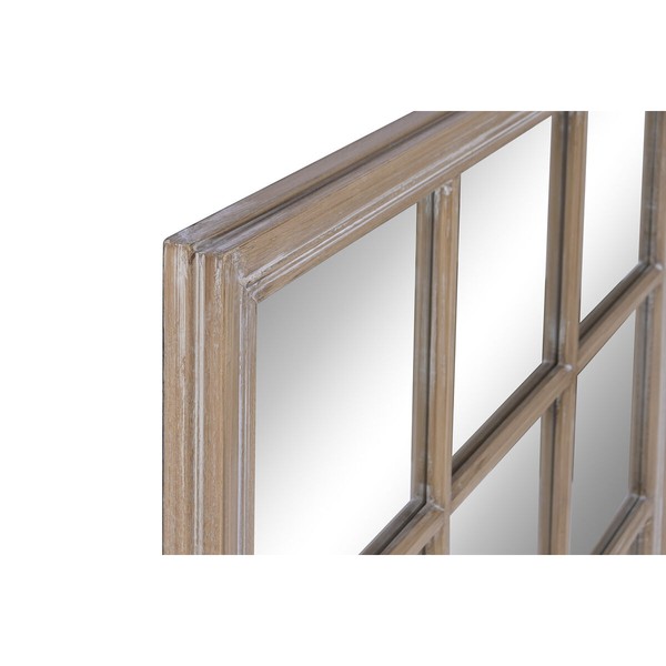 Wall mirror Home ESPRIT Natural Window 90 x 3,5 x 120 cm