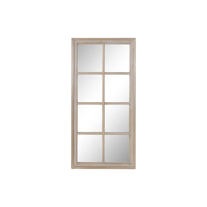 Wall mirror Home ESPRIT Natural Window 57,5 X 3,5 X 118 CM