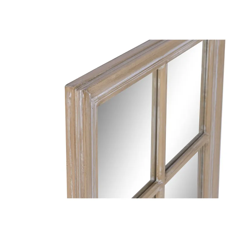 Wall mirror Home ESPRIT Natural Window 57,5 X 3,5 X 118 CM