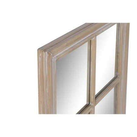 Wall mirror Home ESPRIT Natural Window 57,5 X 3,5 X 118 CM