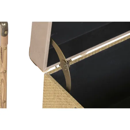 Set of Chests Home ESPRIT Brown Natural Polyurethane Fibre Alpino 56 X 35 X 33 CM (3 Units)
