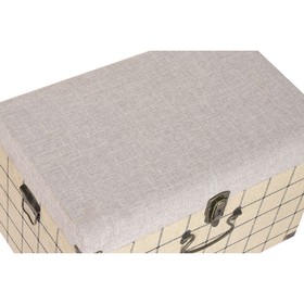 Set of Chests Home ESPRIT Black Beige Polyester Wood Scandi 60 X 40 X 38 CM (3 Units)