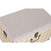 Set of Chests Home ESPRIT Black Beige Polyester Wood Scandi 60 X 40 X 38 CM (3 Units)