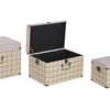 Set of Chests Home ESPRIT Black Beige Polyester Wood Scandi 60 X 40 X 38 CM (3 Units)