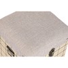 Set of Chests Home ESPRIT Black Beige Polyester Wood Scandi 80 x 40 x 44 cm (3 Units)
