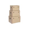 Set of Chests Home ESPRIT Natural Wood Traditional 54 x 36 x 36 cm (3 Units)