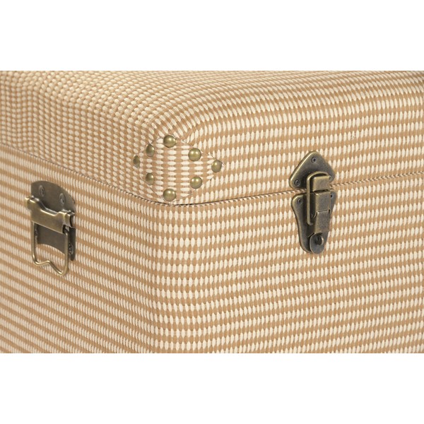 Set of Chests Home ESPRIT Natural Polyester Wood Traditional 80 x 40 x 44 cm (3 Units)